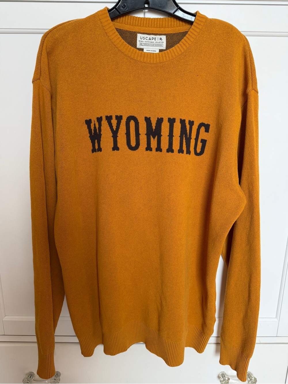 Men’s Uscape|r WYOMING Crewneck Sweater in Mustard- XL